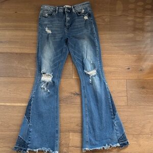 Vervet Distressed Flare Women Jeans